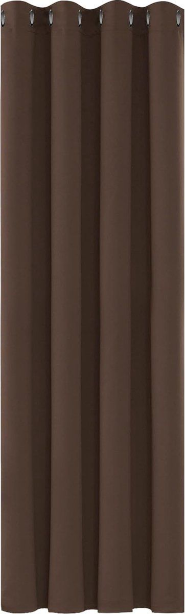 Deconovo Verduisterende Gordijnen - 132x214 cm - Warmtewerend Geluidwerend - Bruin