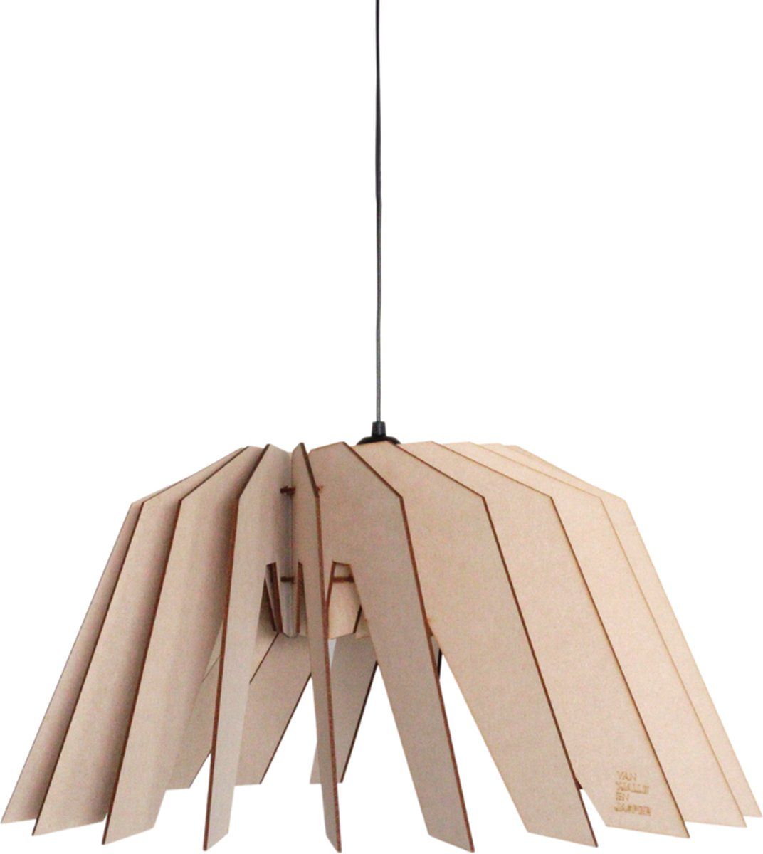 van Tjalle en Jasper Vesper HanglampØ 53 cm - Naturel - Bouwpakket - Stijlvolle Designlamp voor Woonkamer, Eetkamer en Slaapkamer