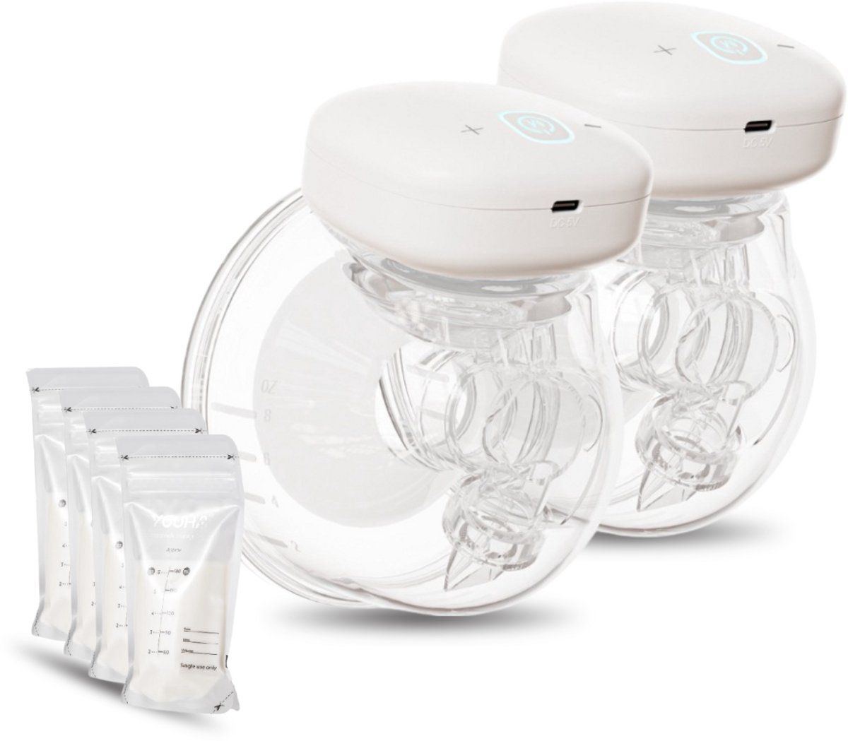 Youha Dubbele Draadloze Borstkolf - Elektrisch - Handsfree - 24mm - Bpa-vrij