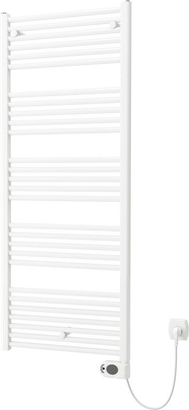 Plieger Elba Elektrische handdoekradiator - Handdoek verwarmer - Met klokthermostaat - 146.2 cm x 50 cm - 700 Watt - Wit