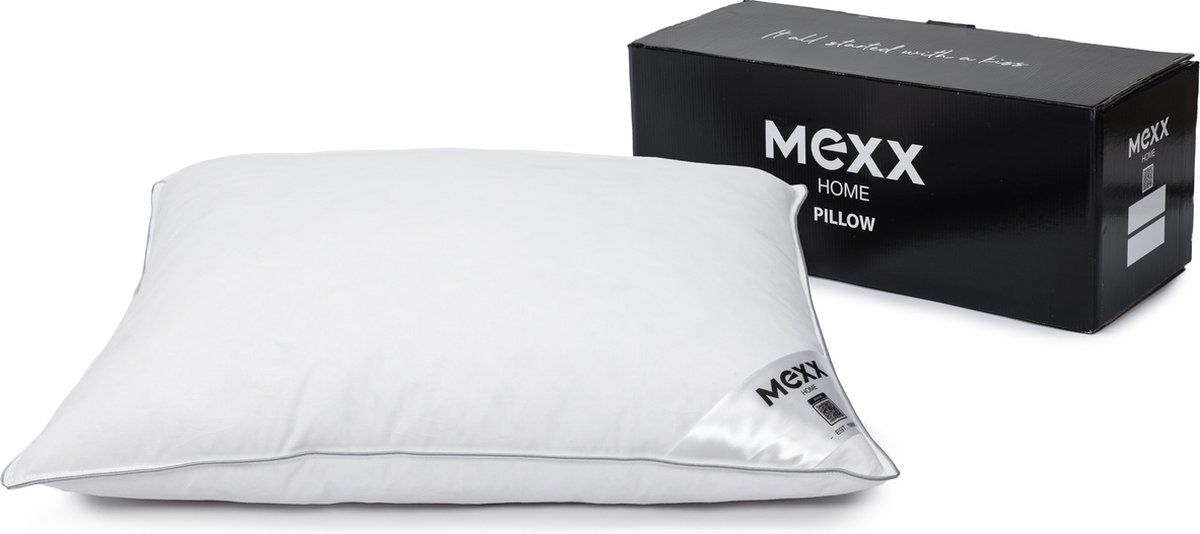 Mexx Excellent - Hoofdkussen Medium - Dons En Veren - Katoenen Tijk - 60 Cm X 70 Cm