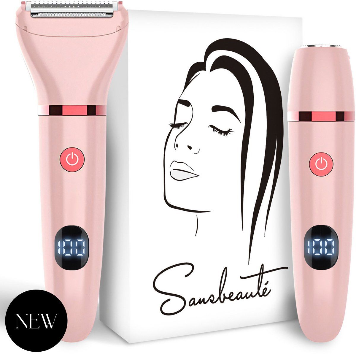 2 in 1 Ladyshave met Display | Roze
