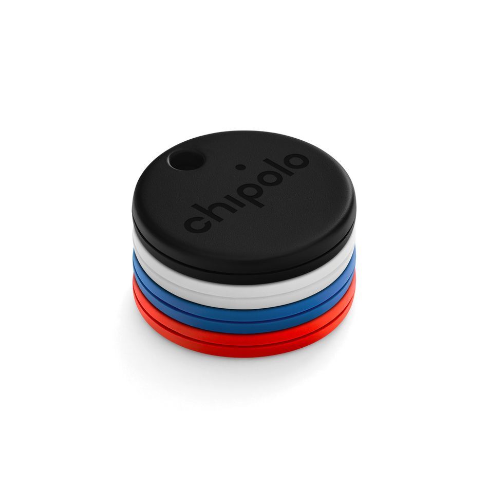 Chipolo One | 4-pack | Zwart & Wit & Blauw & Rood