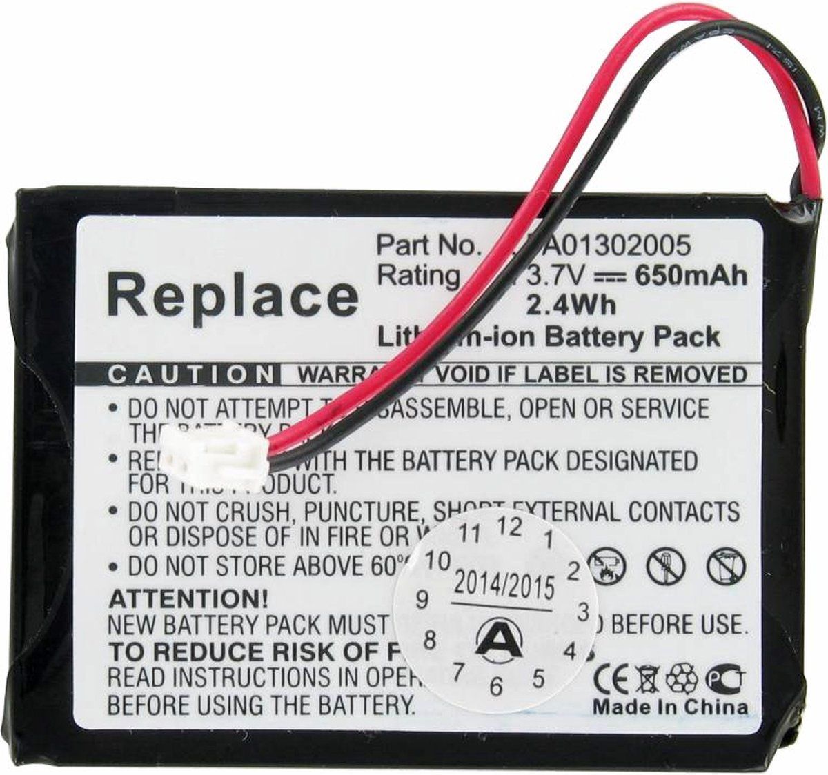 Accu geschikt voor Tenovis Dect 3720 3,7 volt 650mAh