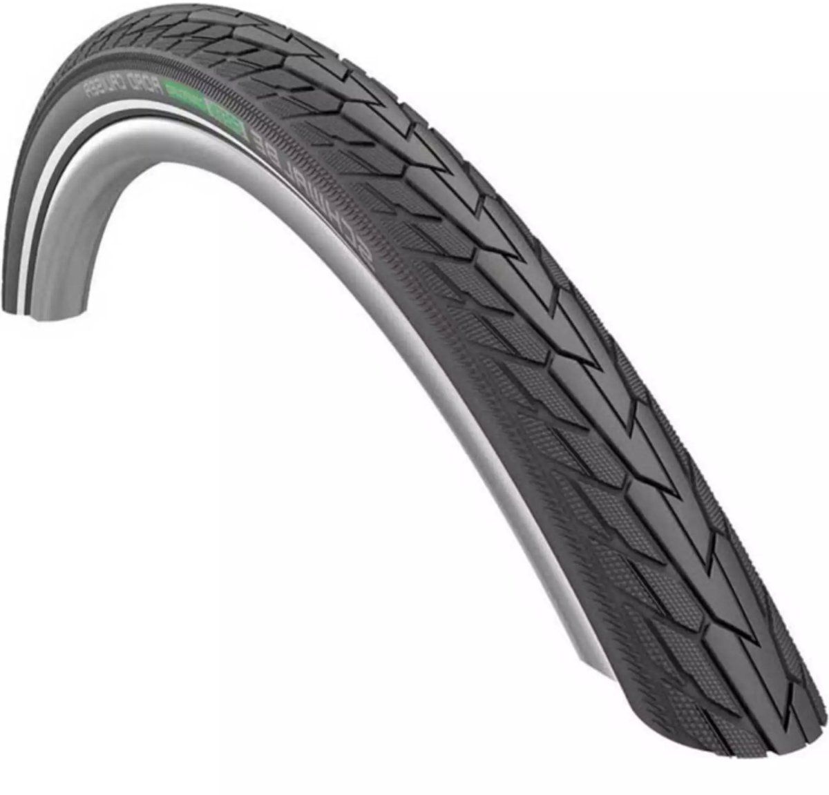 Schwalbe Road Cruiser K-Guard - Buitenband 28 X 1.40 / 37-622 Mm - Green Compound - Zwart Met Reflectie
