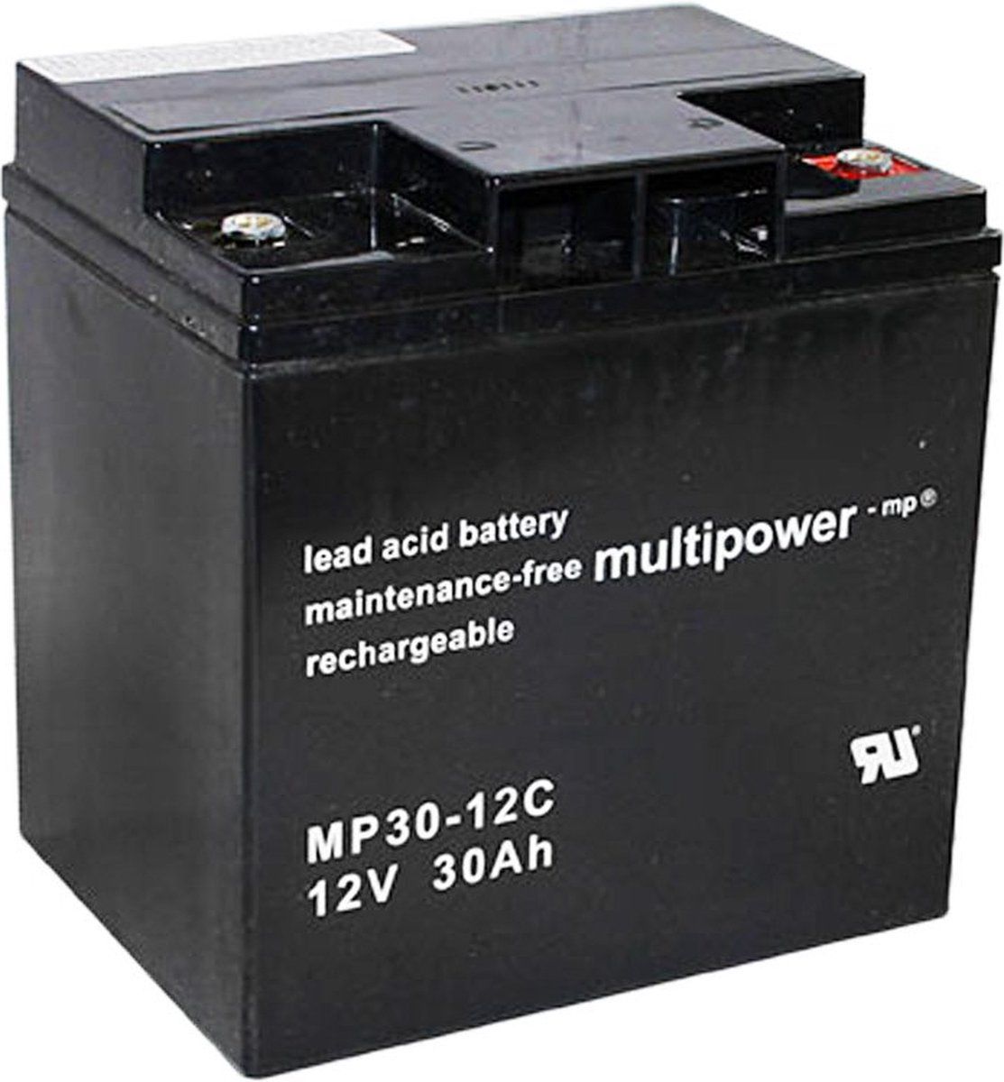 Multipower MP30-12C loodbatterij 12 volt 30Ah met M6-schroefverbinding