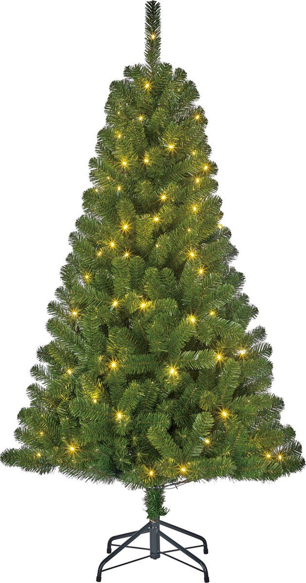 Black Box Trees Charlton - Kunstkerstboom Met Led Verlichting - H120 XØ76 Cm - Groen