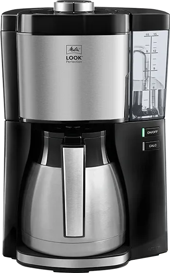 Melitta LOOK® Therm Perfection - Koffiezetapparaat - Dubbelwandige roestvrijstalen thermoskan - 1,25L (10 kopjes)