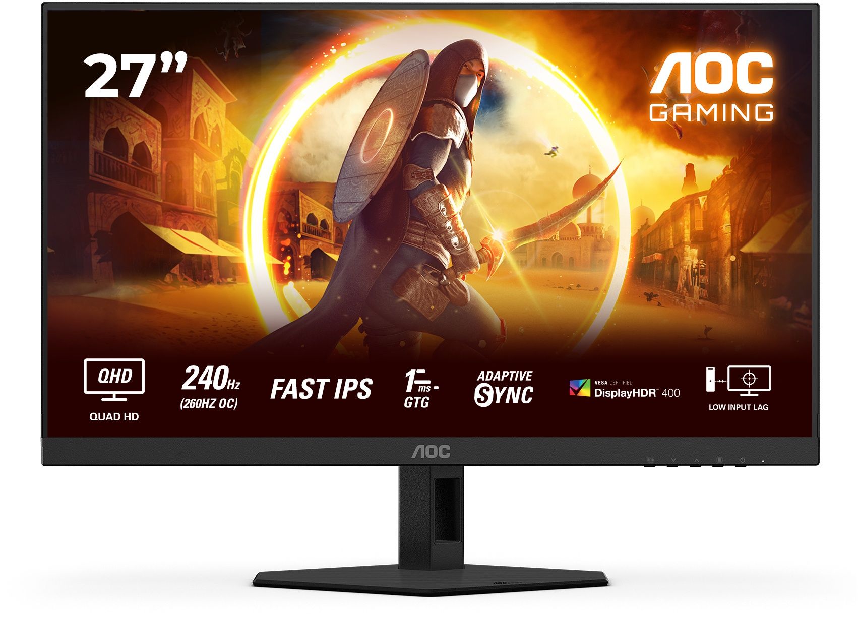 Aoc Zwart Q27g4zr - Gaming Monitor - Qhd 240 Hz Fast Ips