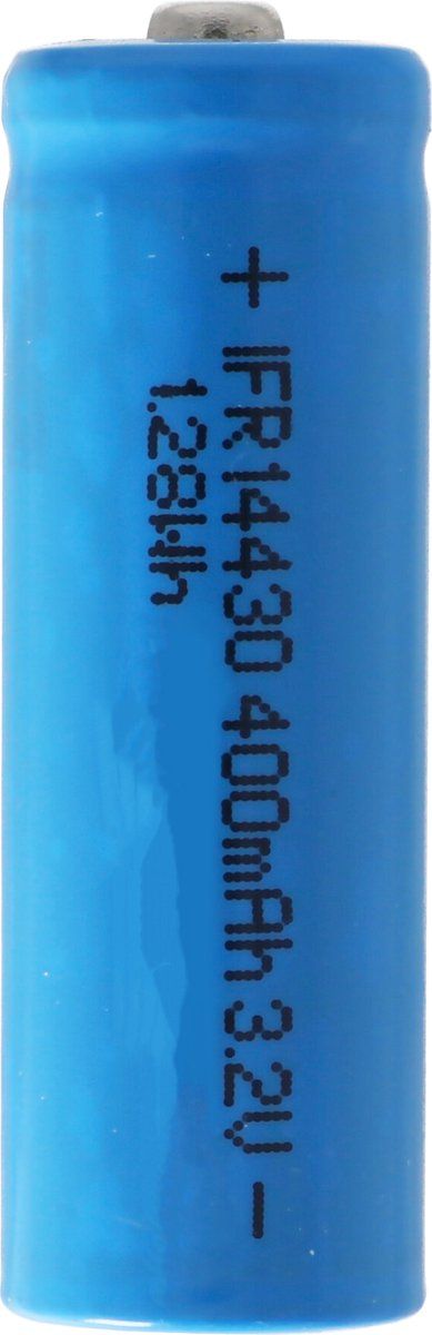 Accucell Ifr 14430 - 400 MAh 3, 2 V LiFePo4-batterij (knop Bovenaan) Onbeschermd