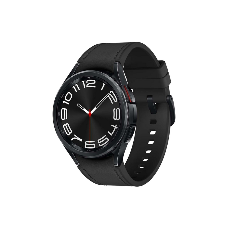 Samsung Galaxy Watch6 Classic 43 mm roestvrij staal kast black op leren bandje S/M graphite - wifi + 4G refurbished, photo 2