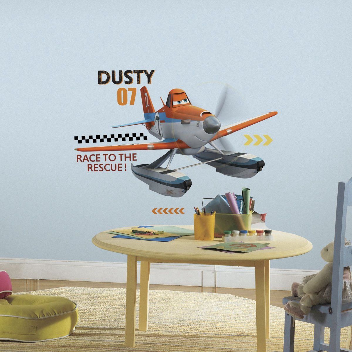 RoomMates Disney Planes Fire&Rescue Dusty - Muurstickers - 12 Stuks - Multi