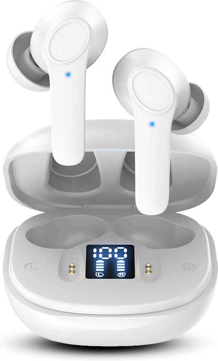 Otiume Lb-518 - Draadloze Oordopjes - 32 Uur Speeltijd - Hi-Fi Sound - Wit