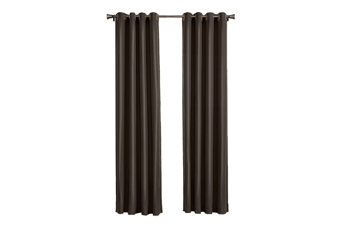 Merkloos Larson - Luxe Effen Blackout Gordijn - Met Ringen - 1.5m X 2.5m - Chocoladebruin