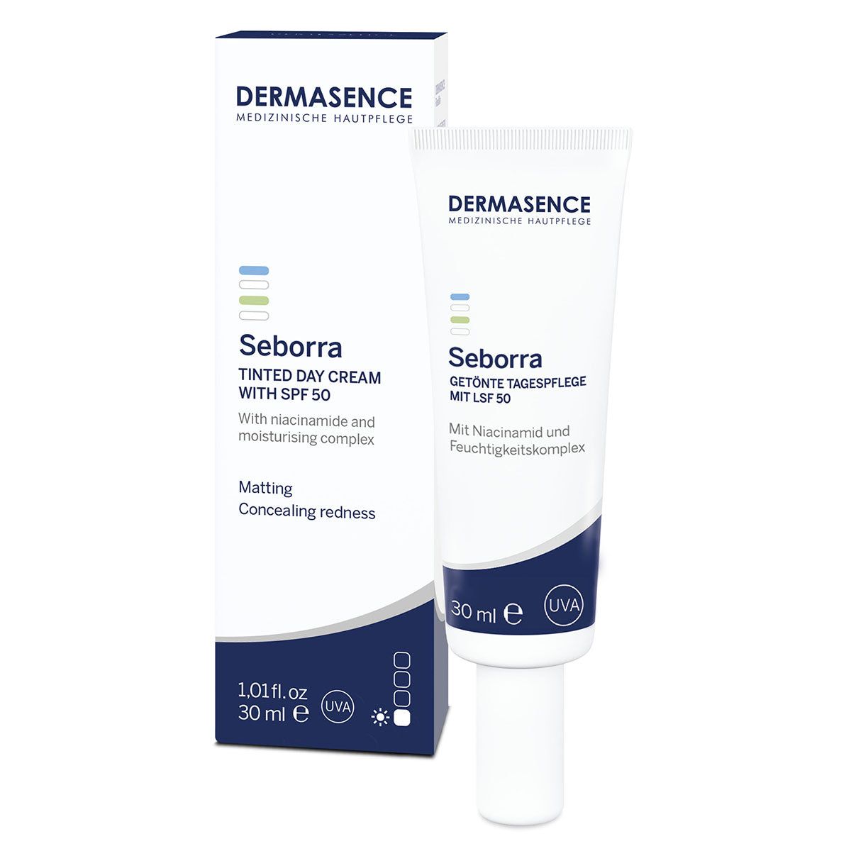 Merkloos Dermasence Seborra Getinte Dagcreme Met SPF50