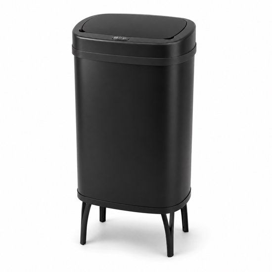 Five Stars® Sensor Prullenbak - 60 Liter - Soft Close Deksel - Zwart
