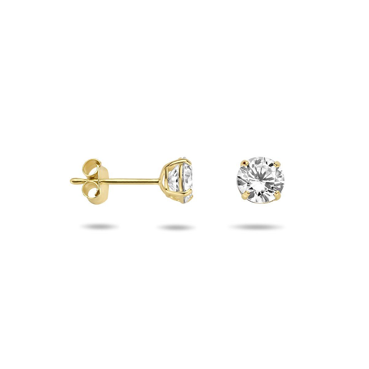 Marie-Céleste Marie Celeste - Oorknoppen - Zirkonia 5 Mm - Goud