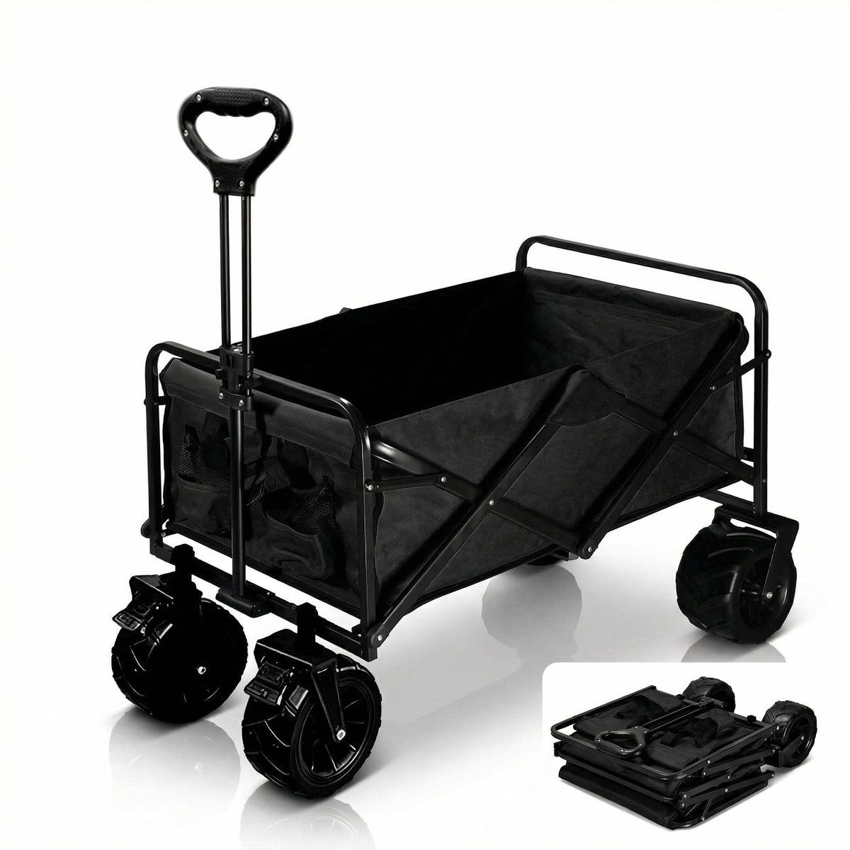 Lugia Bolderkar Opvouwbaar 100L Inhoud – 90x52x103cm All Terrain Wielen – 120KG Draagvermogen – Met Rem – Opvouwbare Utility Wagon –