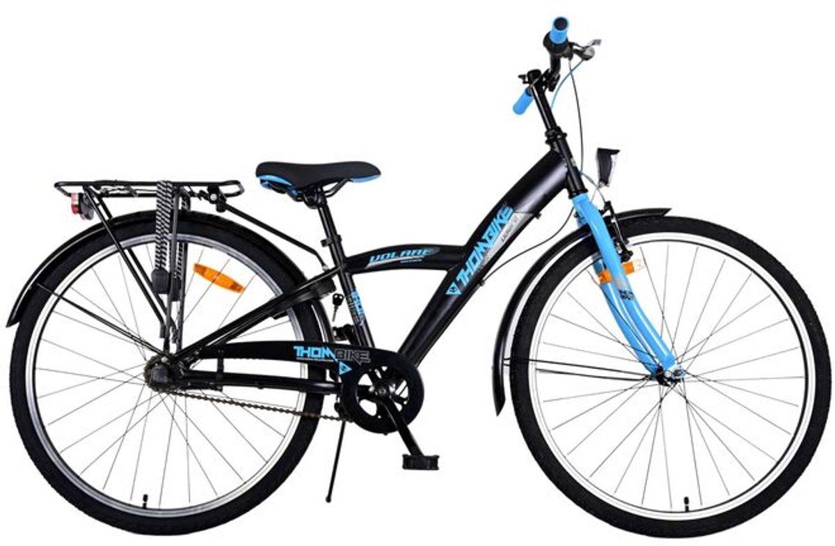Volare Thombike - Kinderfiets - 26 Inch - 3 Versnellingen - Zwart Blauw