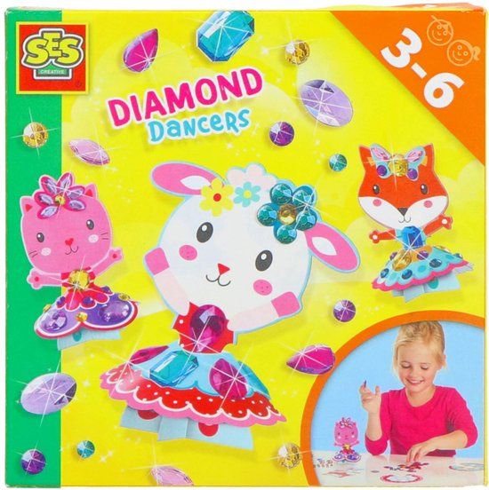 SES Creative - Diamant Dansers - knutselset met 65 diamantstickers