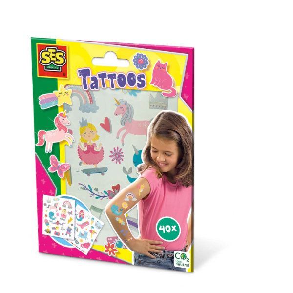 SES - Tattoos - Metallic effect - 40 vrolijke figuren