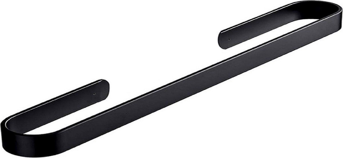 Merkloos Handdoekrek Zwart - Handdoekhouder Zonder Boren - Rvs 304 - 40 Cm