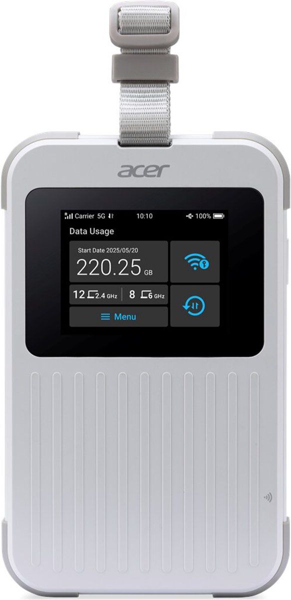 Acer Connect M6e - 5G Mobiele Wifi-Router - Tot 28 Uur Internet - Wi-Fi 6E
