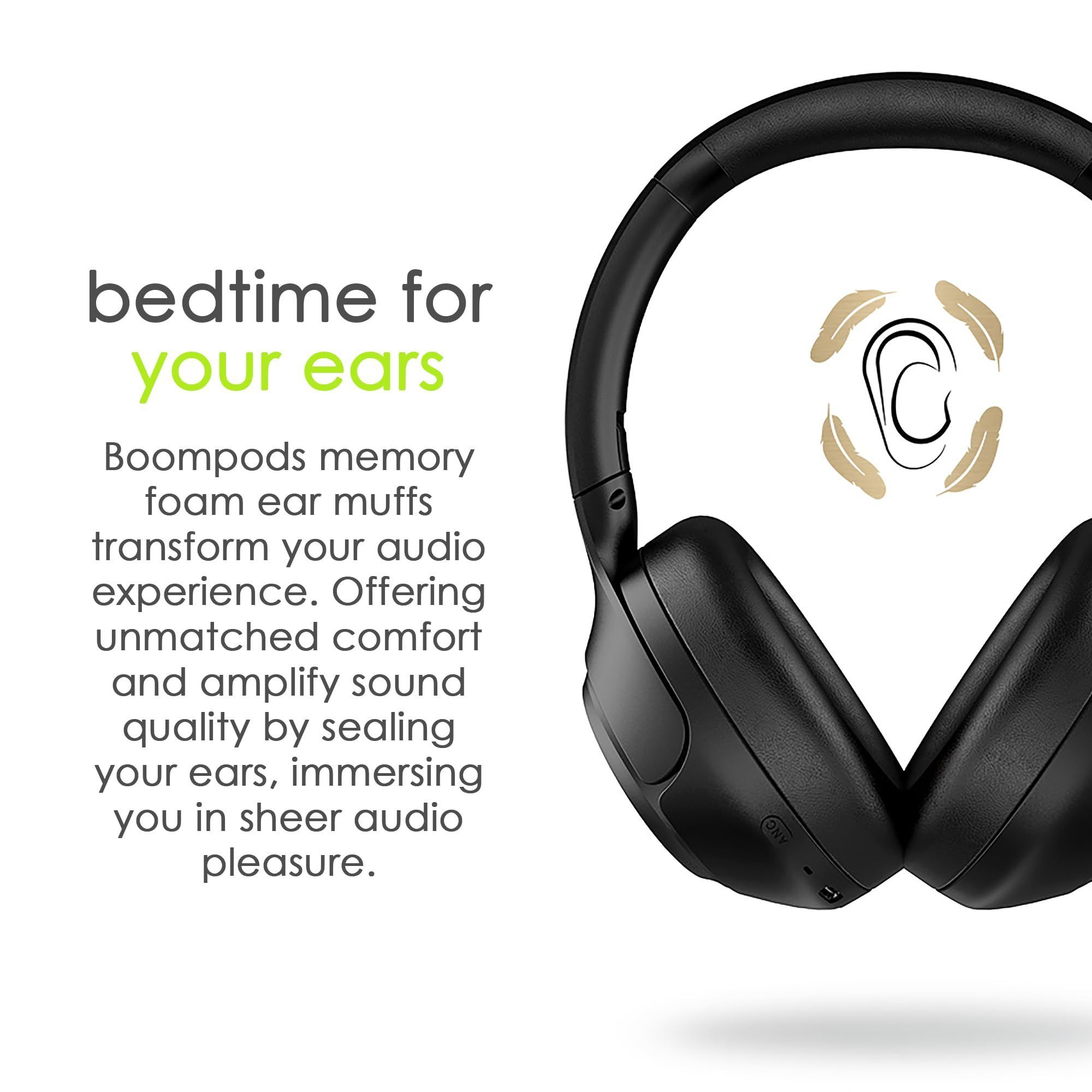 Boompods ORBIT - Draadloze Hoofdband Headset - Bluetooth 5.3 USB Type-C - Zwart