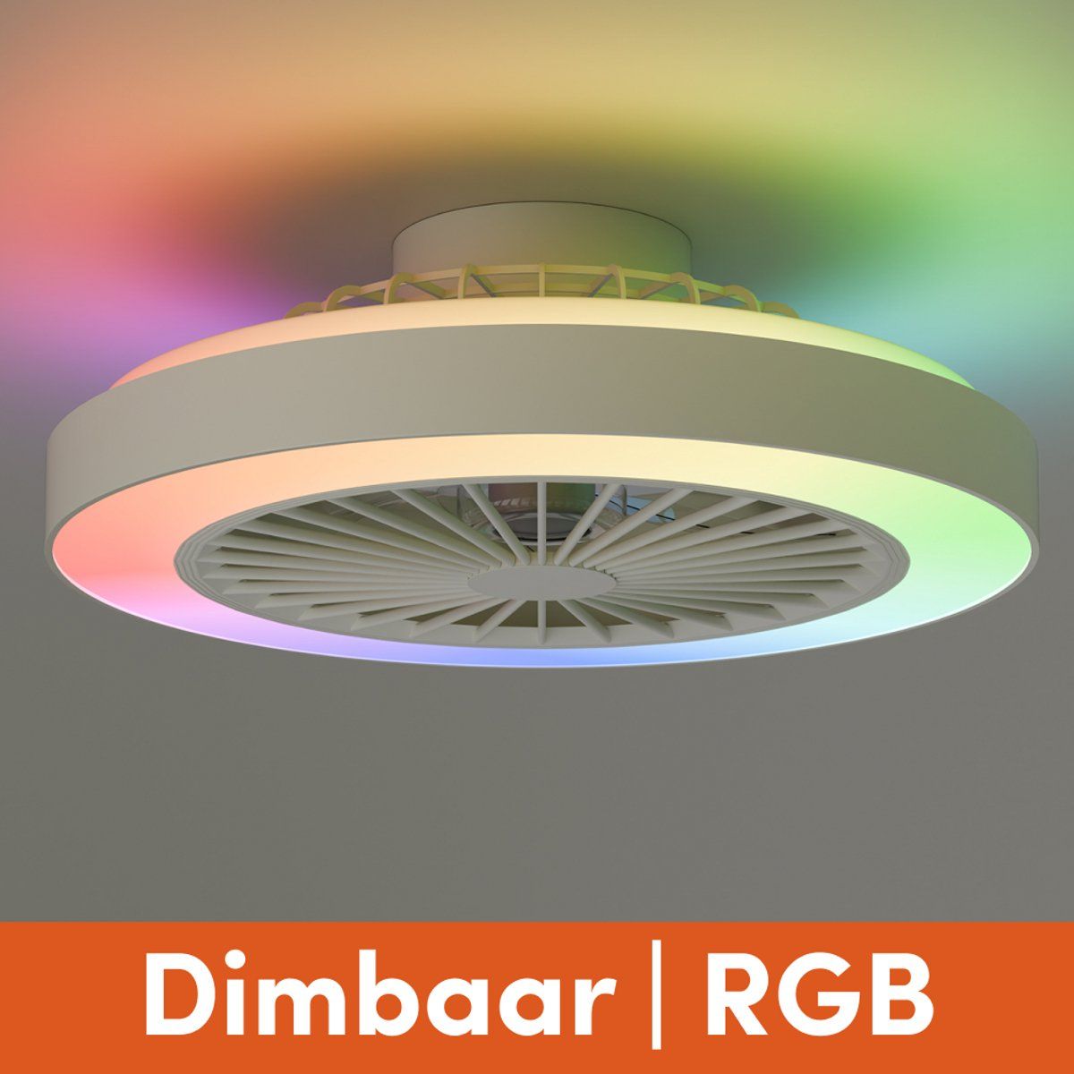 Nolt Cyra - Plafondventilator Met Verlichting - Led Rgbw - Tuya Wifi Smart - ⌀ 50cm - Wit