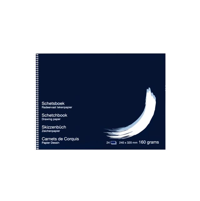Schetsboek Papyrus 240x320mm 160gr 24vel | 10 Stuks