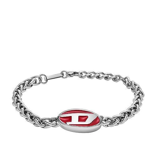 Diesel DX1445040 - Heren Armband - Verstelbaar Tot 2, 5 Cm - Zilverkleurig