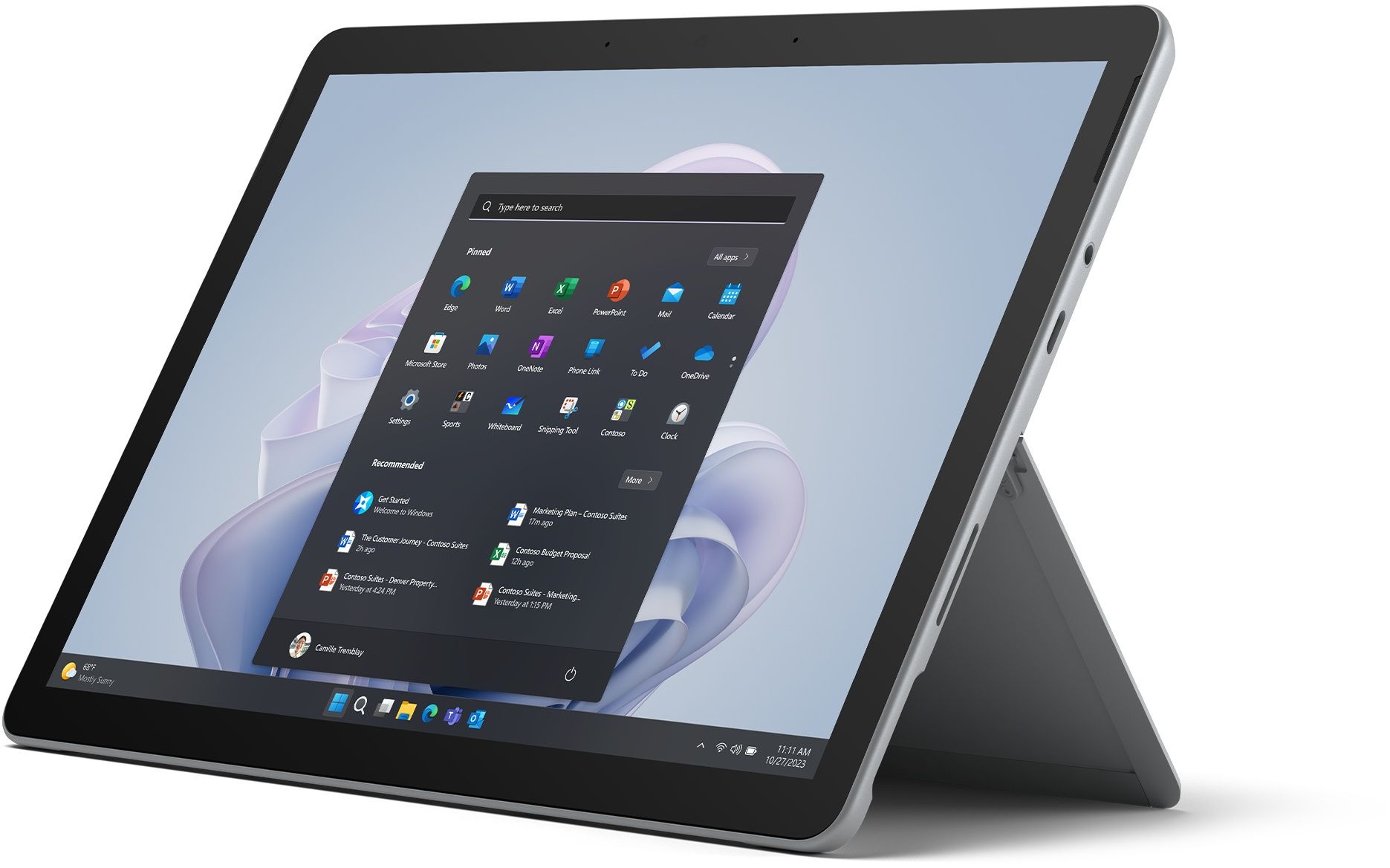 Microsoft Surface Go 4 - Tablet - 128GB opslag - 8GB RAM - Intel N200 - Windows 11 Pro - Platinum