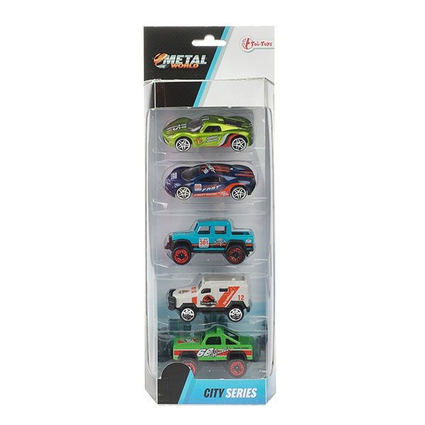 Toi-Toys Metal Rally Raceauto's, 5st.