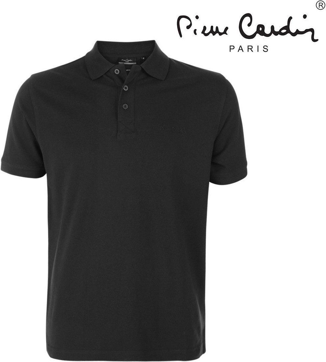 Pierre Cardin - Heren Polo Paris - Katoen - Zwart