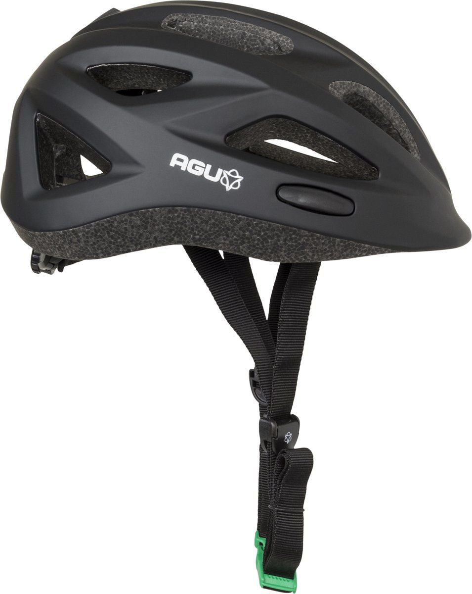 Agu Go Kids - Fietshelm - One Size 48-54 Cm - Voldoet Aan EN1080 Keurmerk - Zwart