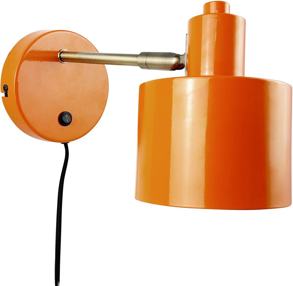 Dyberg Larsen Oranje Ocean - Wandlamp - Verstelbaar - /Messing