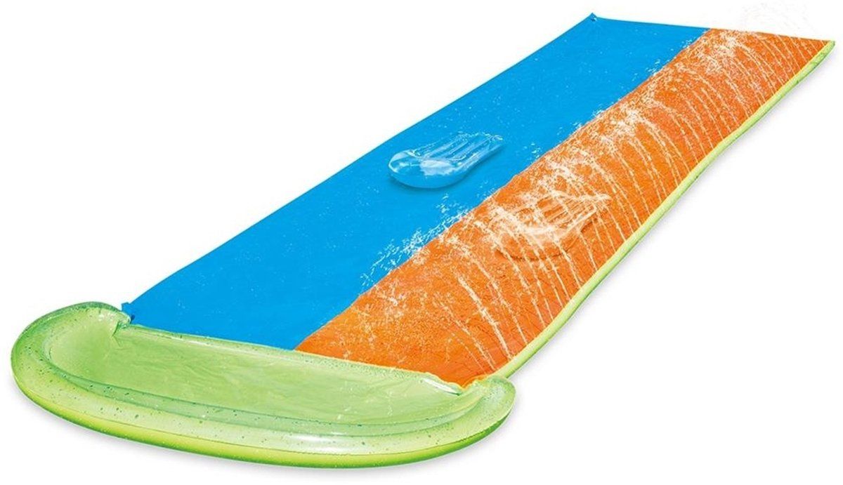 Alert - Waterglijbaan 549 Cm - Geschikt Voor 2 Personen - Oranje/Blauw/Groen