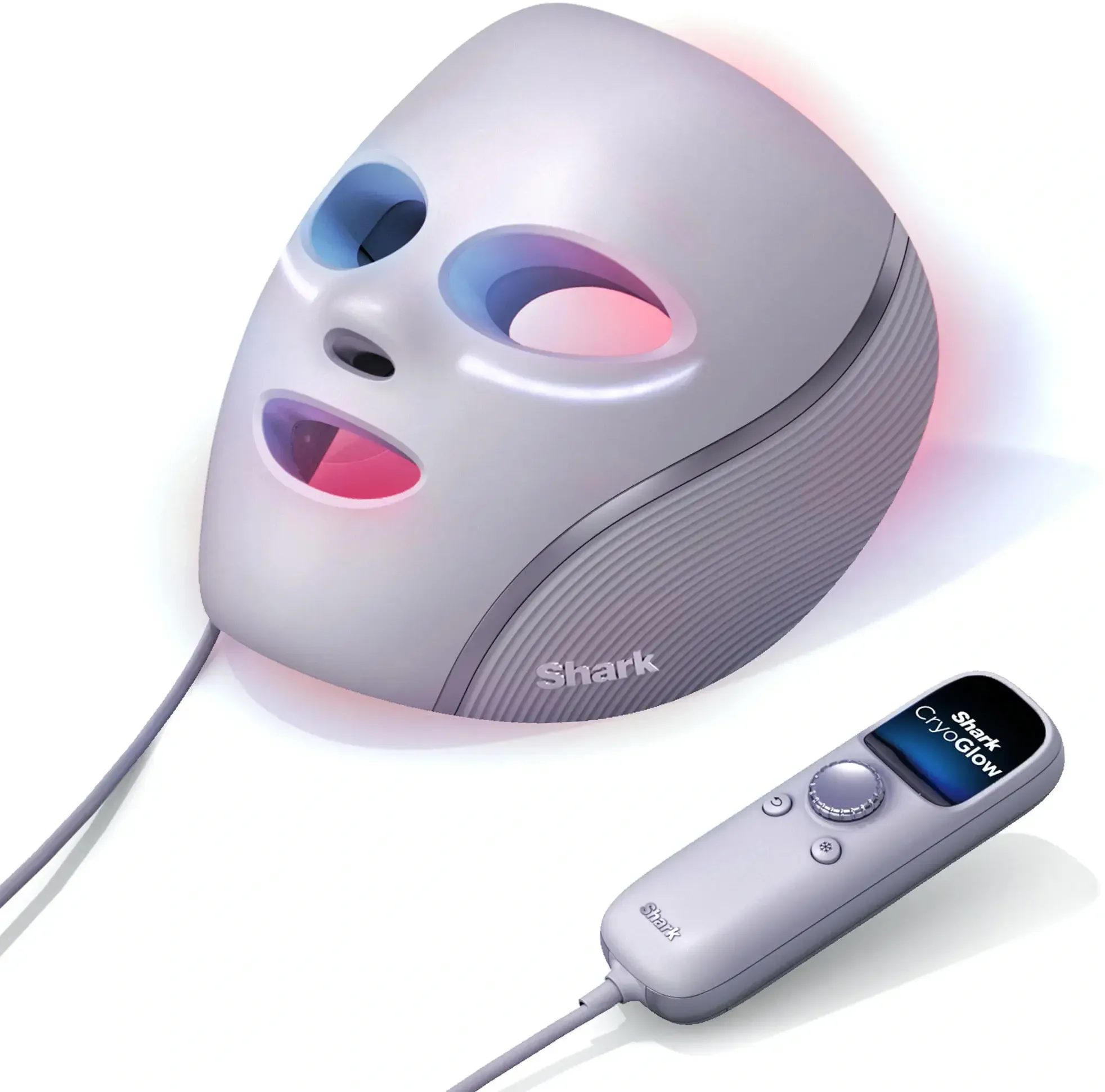 Shark CryoGlow - LED-Masker - Onder-Oog Koeling + LED Therapie - Wit
