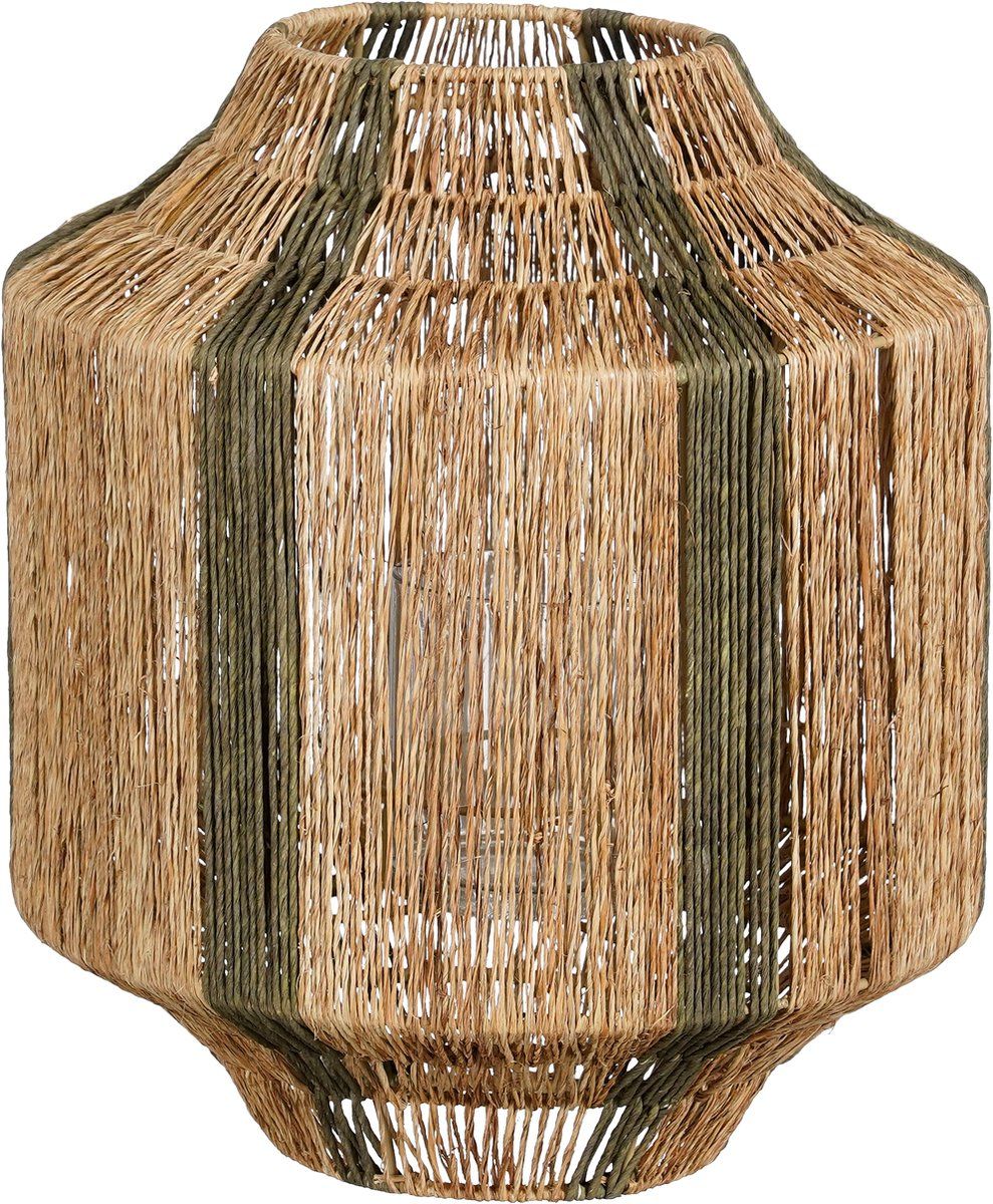 Mica Decorations Liliano Lantaarn - H36 XØ30 Cm - Jute - Donkergroen