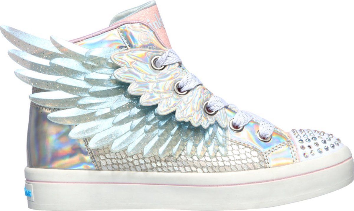 Skechers Twi-Lites 2.0 - Unicorn Wings Meisjes Sneakers - Zilver/Roze