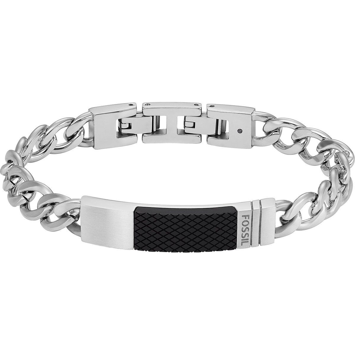 Fossil JF04411040 - Herenarmband - Schakelarmband - Zwart - 20, 5 Cm