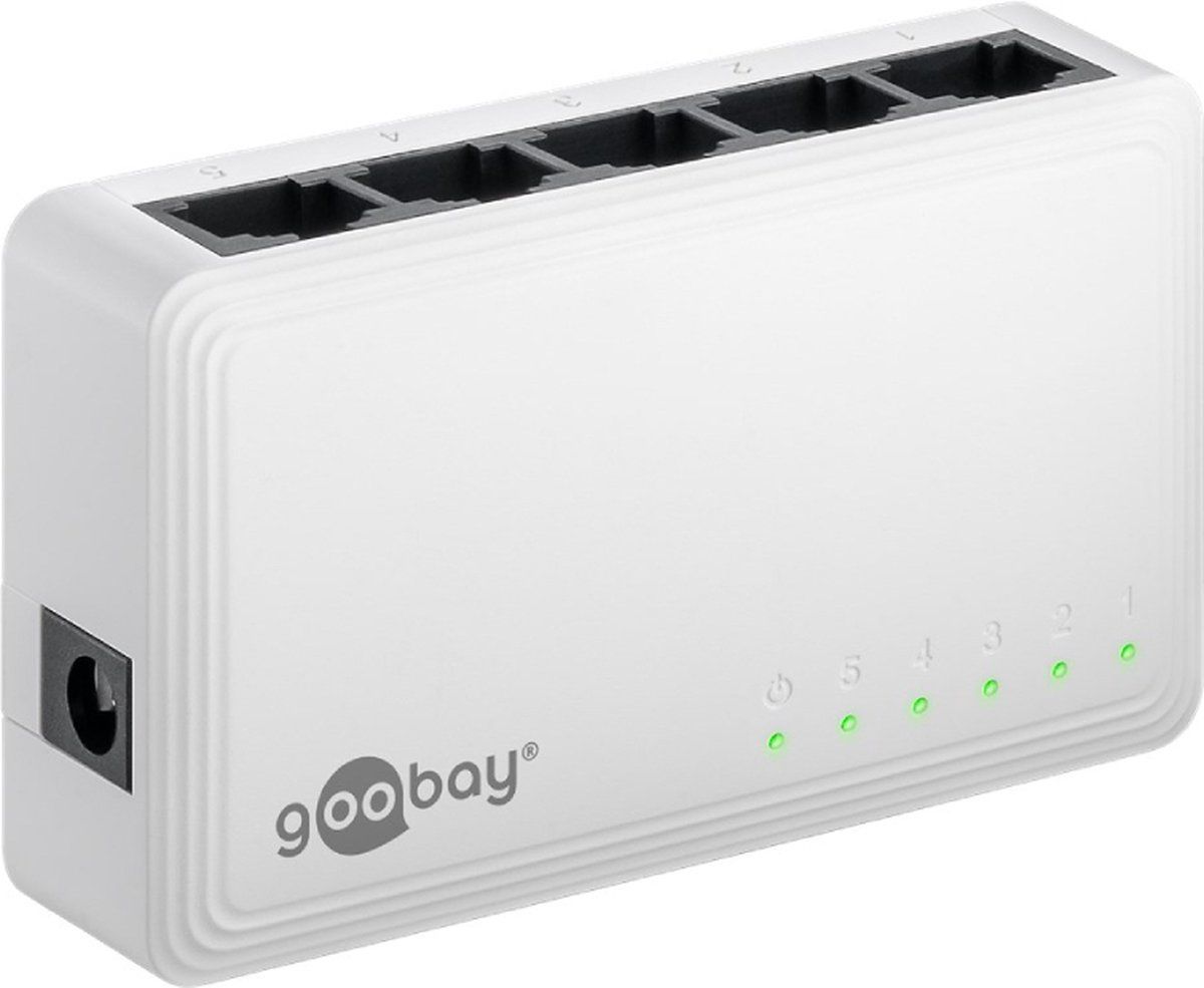 Goobay 5-poort Gigabit Switch - 10/100/1000 - Wit