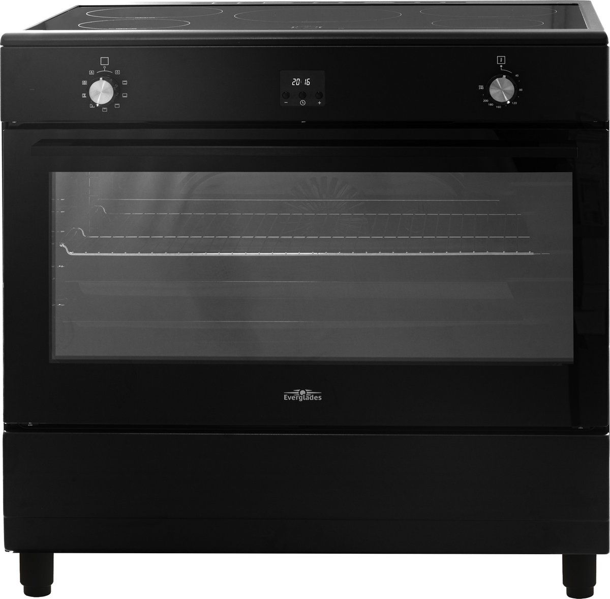 Everglades EVCK9225 - Fornuis - Inductie 5 Kookzones - Breedte 90 Cm