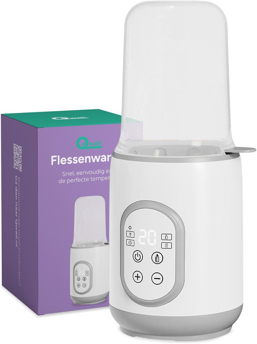 Qwali 2-in-1 Flessenwarmer - Draagbaar - Sterilisatiefunctie - Wit