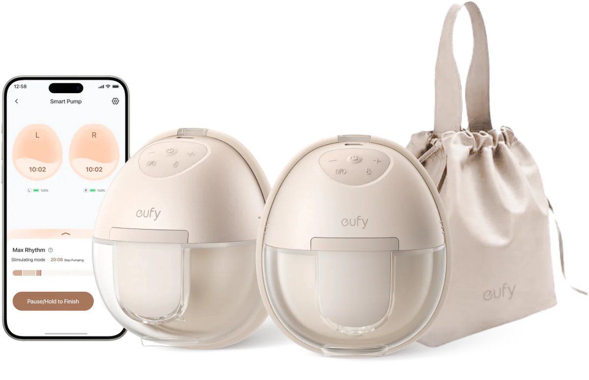 Eufy Baby S1 - Draagbare Borstkolf - HeatFlow Technologie - Beige