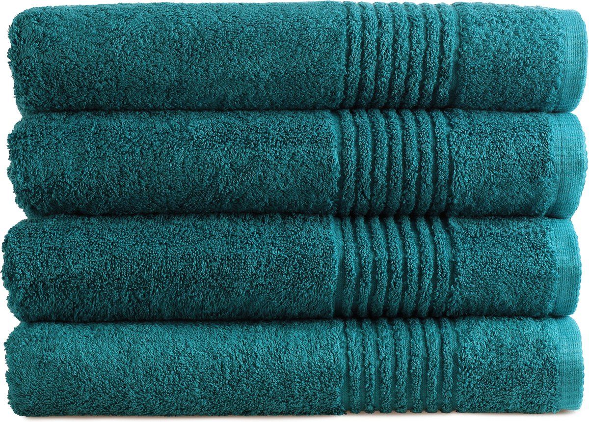 Phlox Handdoek Supreme Collectie - 70x140 - 4 Stuks - Oeko-Tex Made In Green - 600 G/m2 Zacht Katoen - Mozaiek