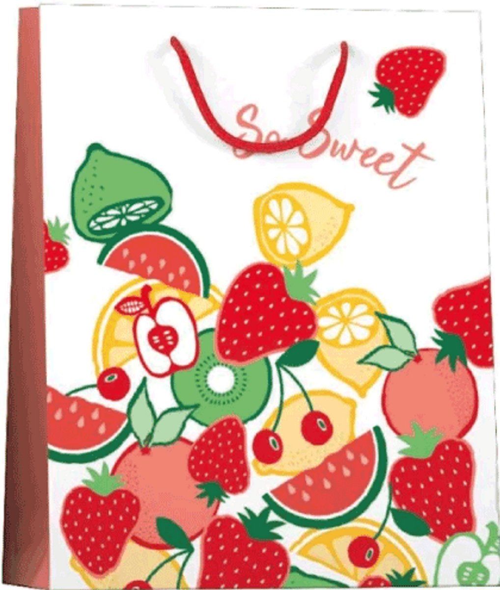 Design Group Papieren cadeau tas L - Summerfruits - 260 x 120 x 324 mm