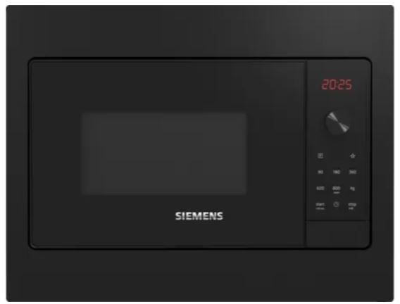 Siemens Zwart Bf523lmb3 - Inbouwmagnetron 20L 800W - 7 Automatische Programma's