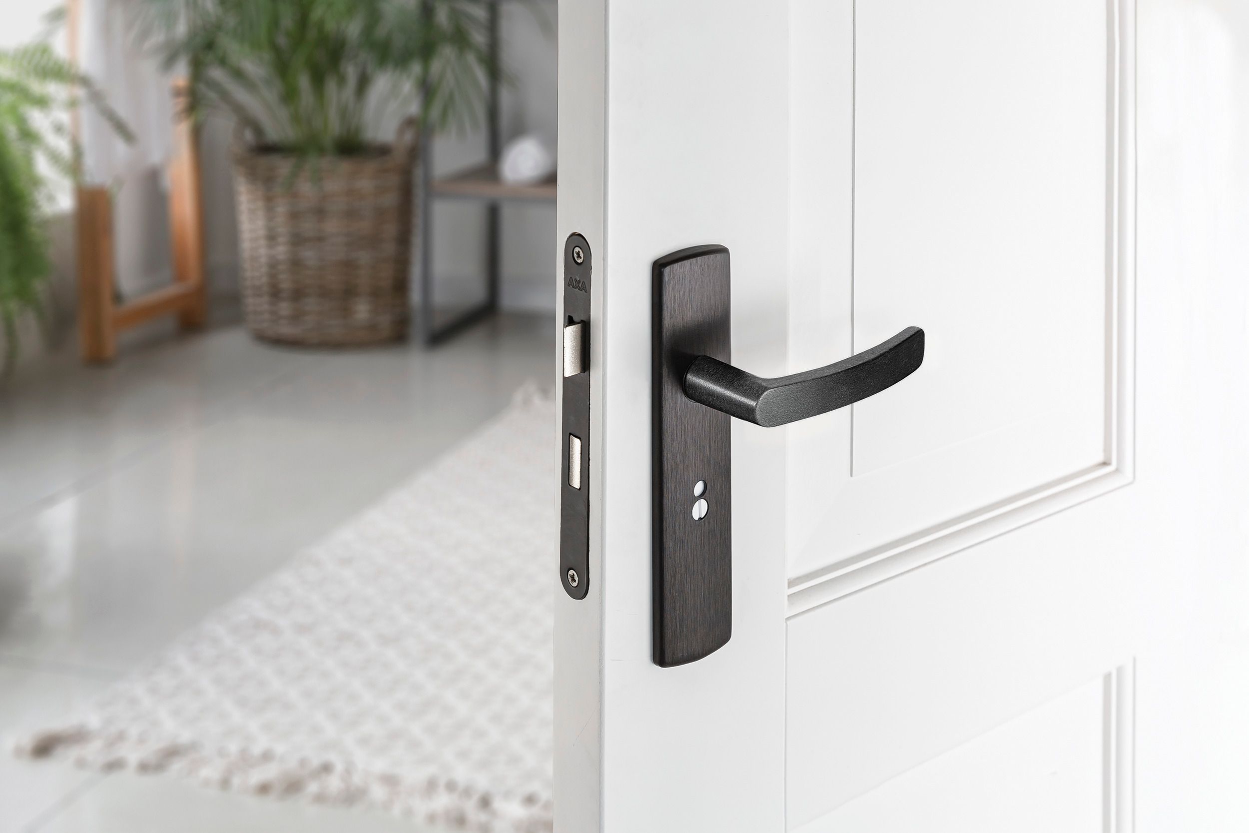 AXA Curve Klik - Deurkrukset met wc-/badkamersluiting - Luxe afwerking - Zwart