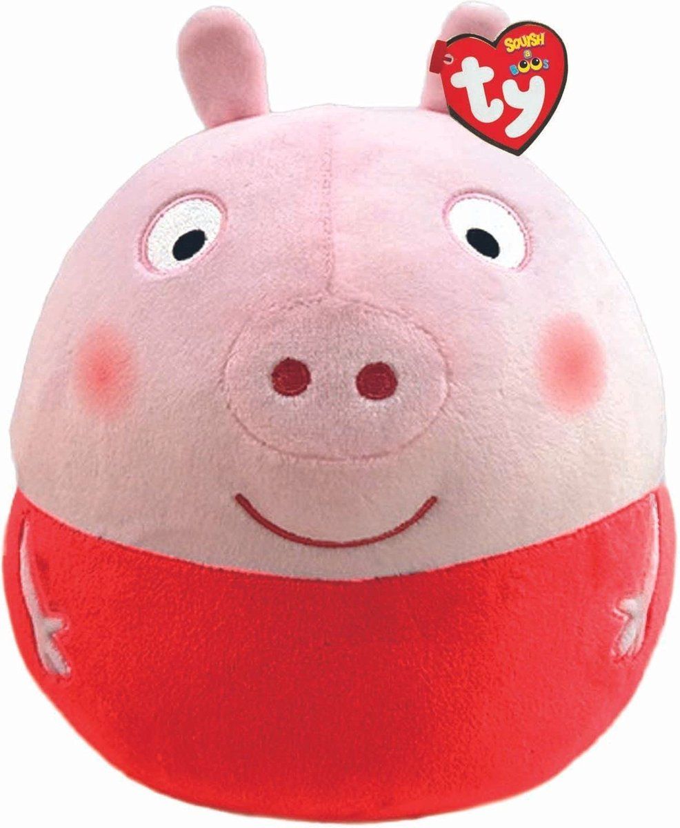 Ty Squish A Boo - Knuffelkussen Peppa Pig - 20 Cm - Blauw